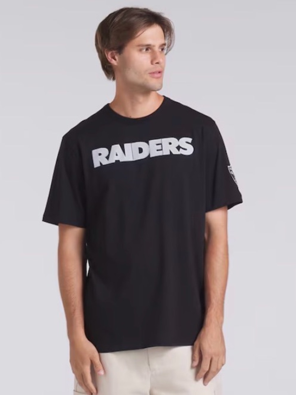 Fanatics NFL Las Vegas Raiders Logo Black Short Sleeve T-Shirt Men’s 2XL